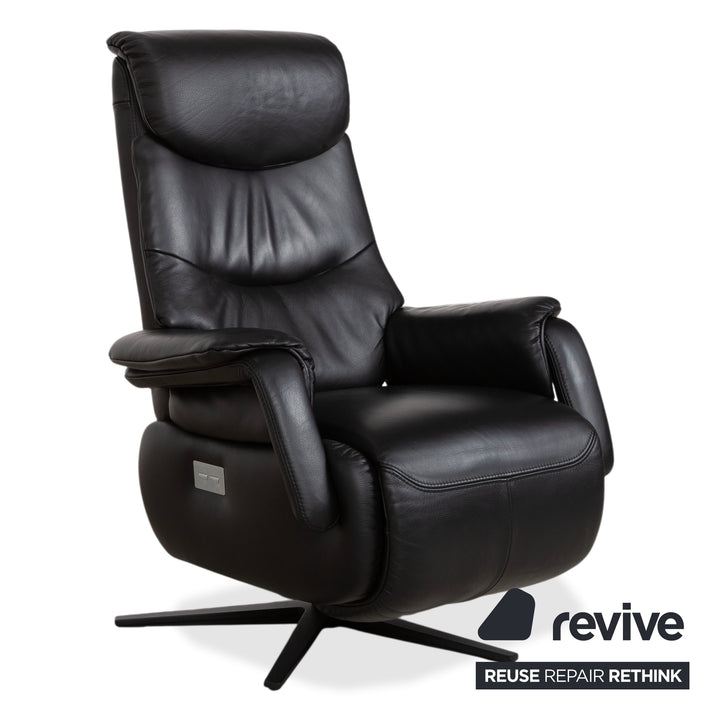 Mondo MULTIMAXX RELAKS Leder Sessel Schwarz elektrische Funktion
