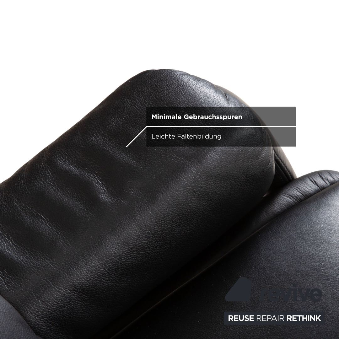 Mondo MULTIMAXX RELAKS Leder Sessel Schwarz elektrische Funktion