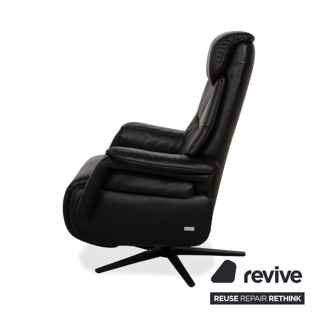 Mondo MULTIMAXX RELAKS Leder Sessel Schwarz elektrische Funktion