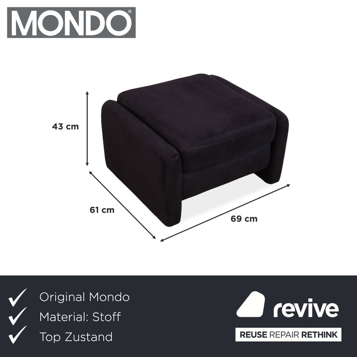 Mondo Recita Tabouret en tissu bleu foncé