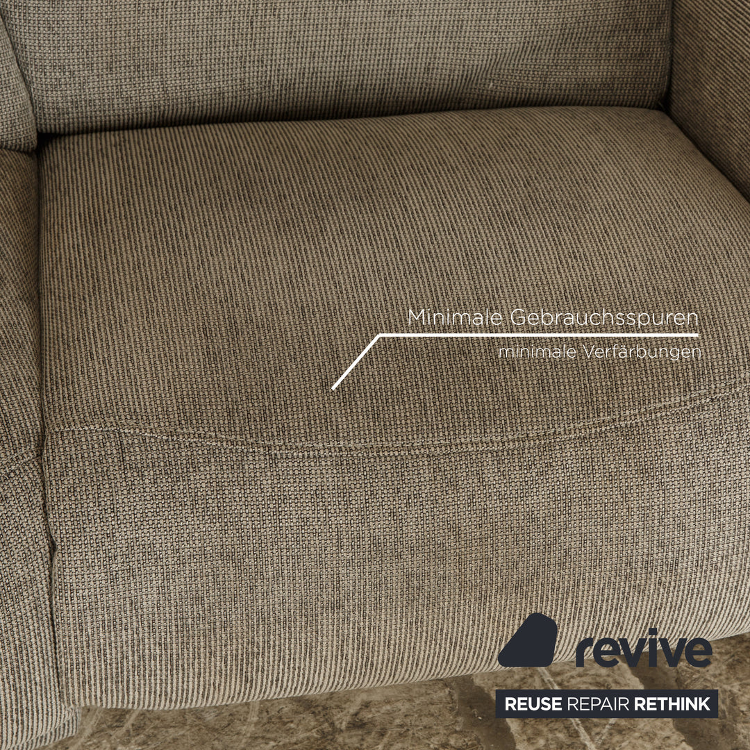 Mondo Recreo Fabric Three Seater Grey Electric Function Sofa Couch