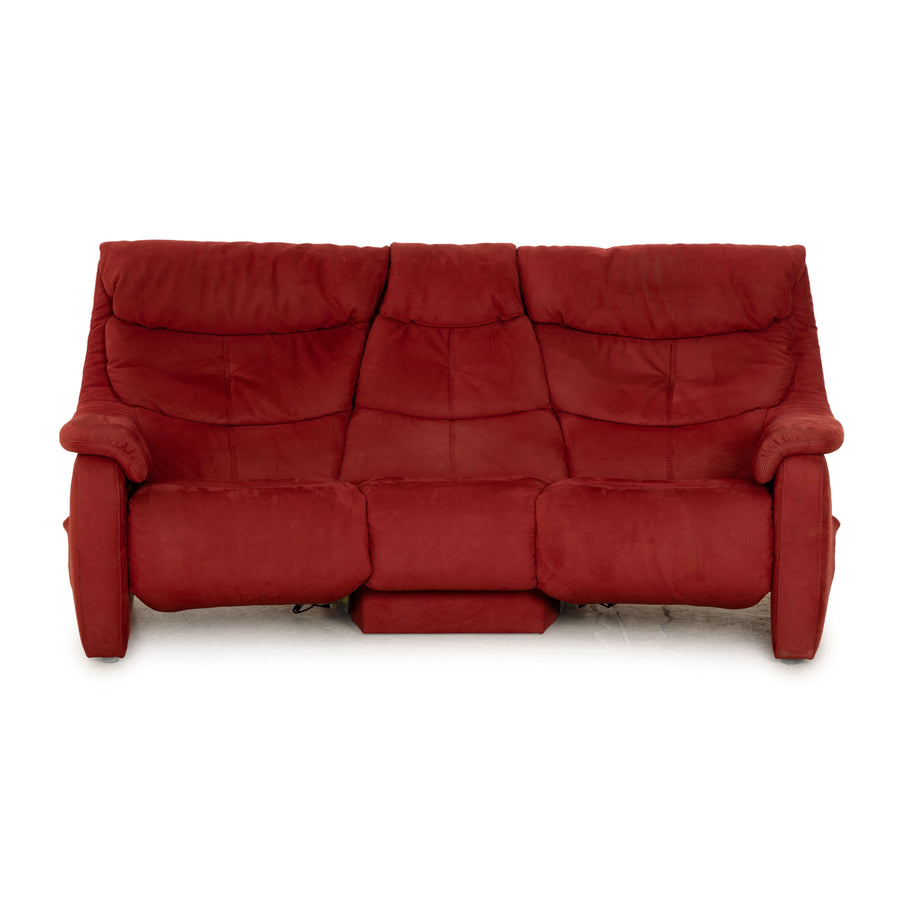 Mondo Satyr Fabric Three Seater Red Electric Function Sofa Couch