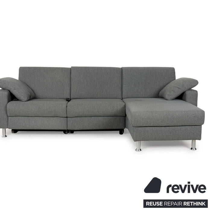Mondo Fabric Corner Sofa Grey Grey-Blue Electric Function Recamiere Right Sofa Couch