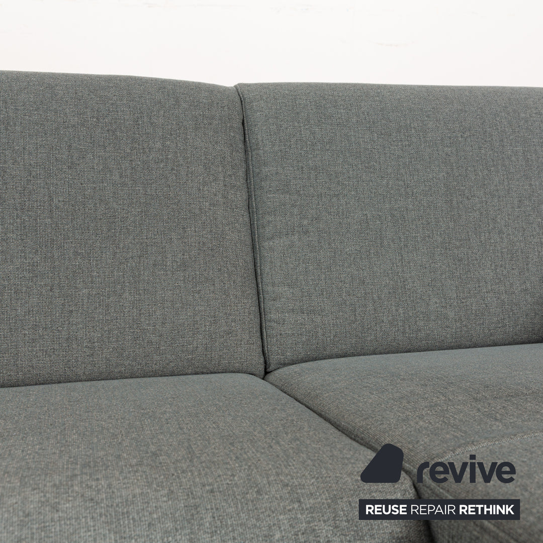 Mondo Fabric Corner Sofa Grey Grey-Blue Electric Function Recamiere Right Sofa Couch