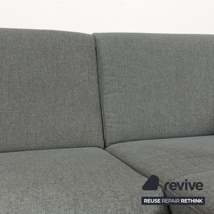 Mondo Fabric Corner Sofa Grey Grey-Blue Electric Function Recamiere Right Sofa Couch