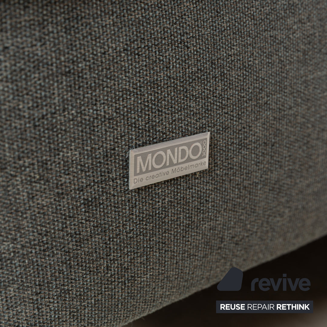 Mondo Fabric Corner Sofa Grey Grey-Blue Electric Function Recamiere Right Sofa Couch