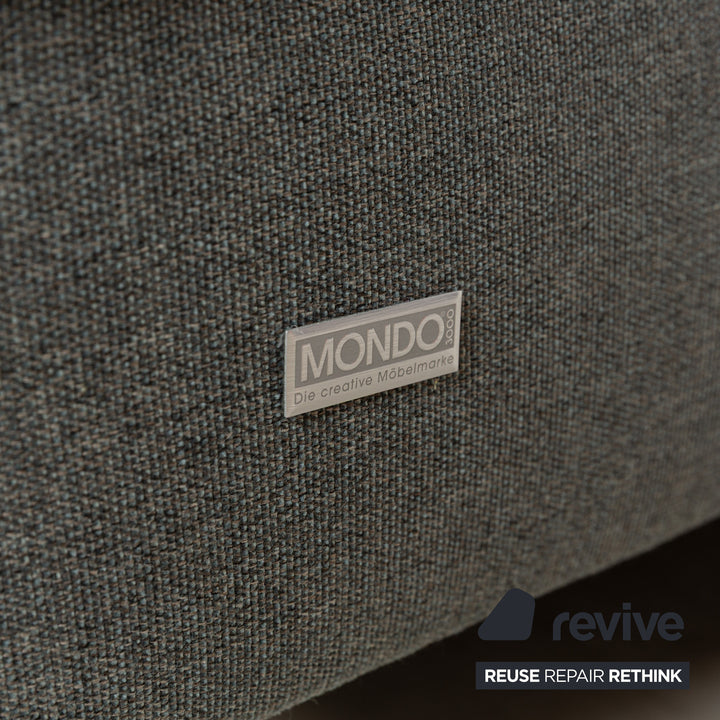Mondo Fabric Corner Sofa Grey Grey-Blue Electric Function Recamiere Right Sofa Couch
