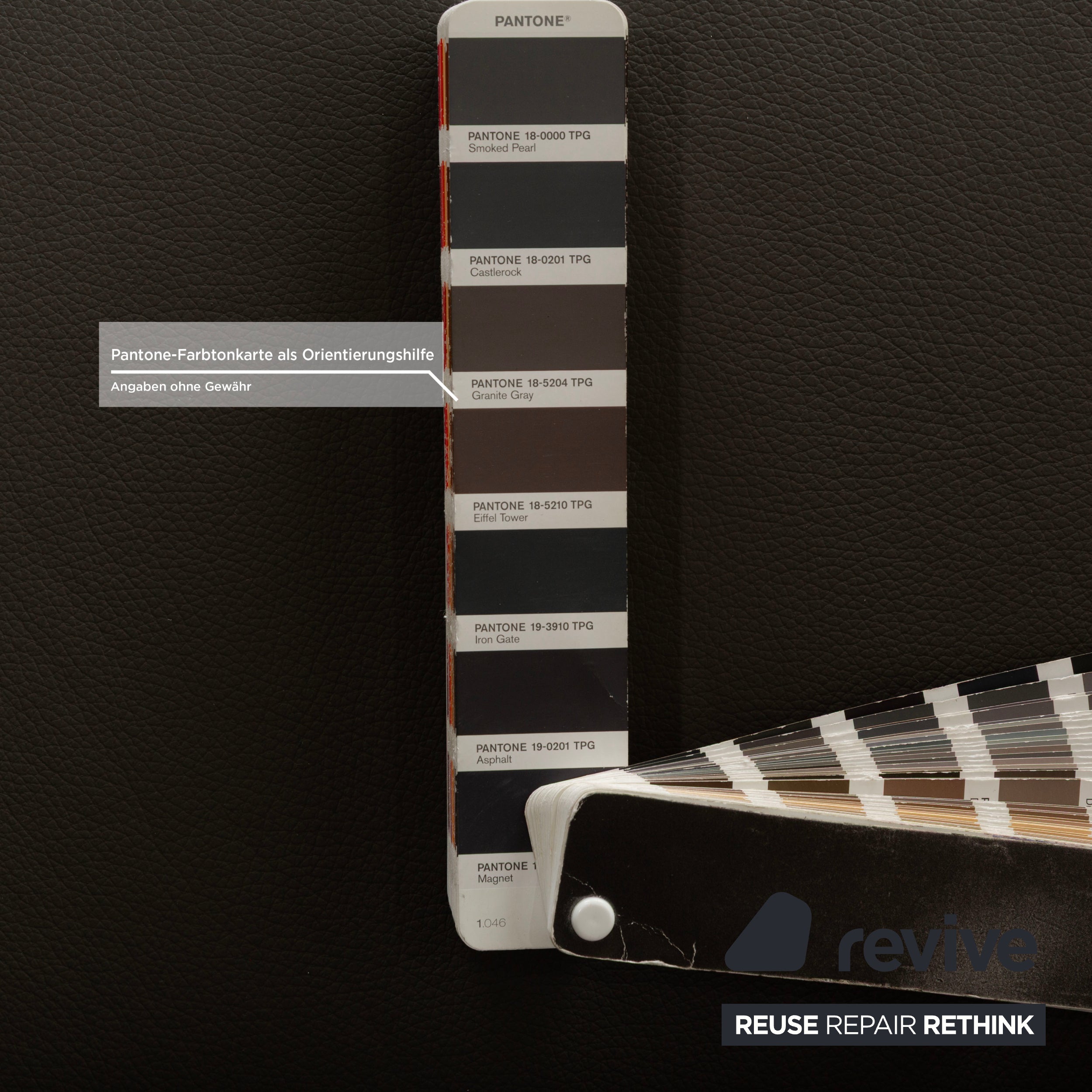 Mondo Varia Leder Dreisitzer Grau Sofa Couch