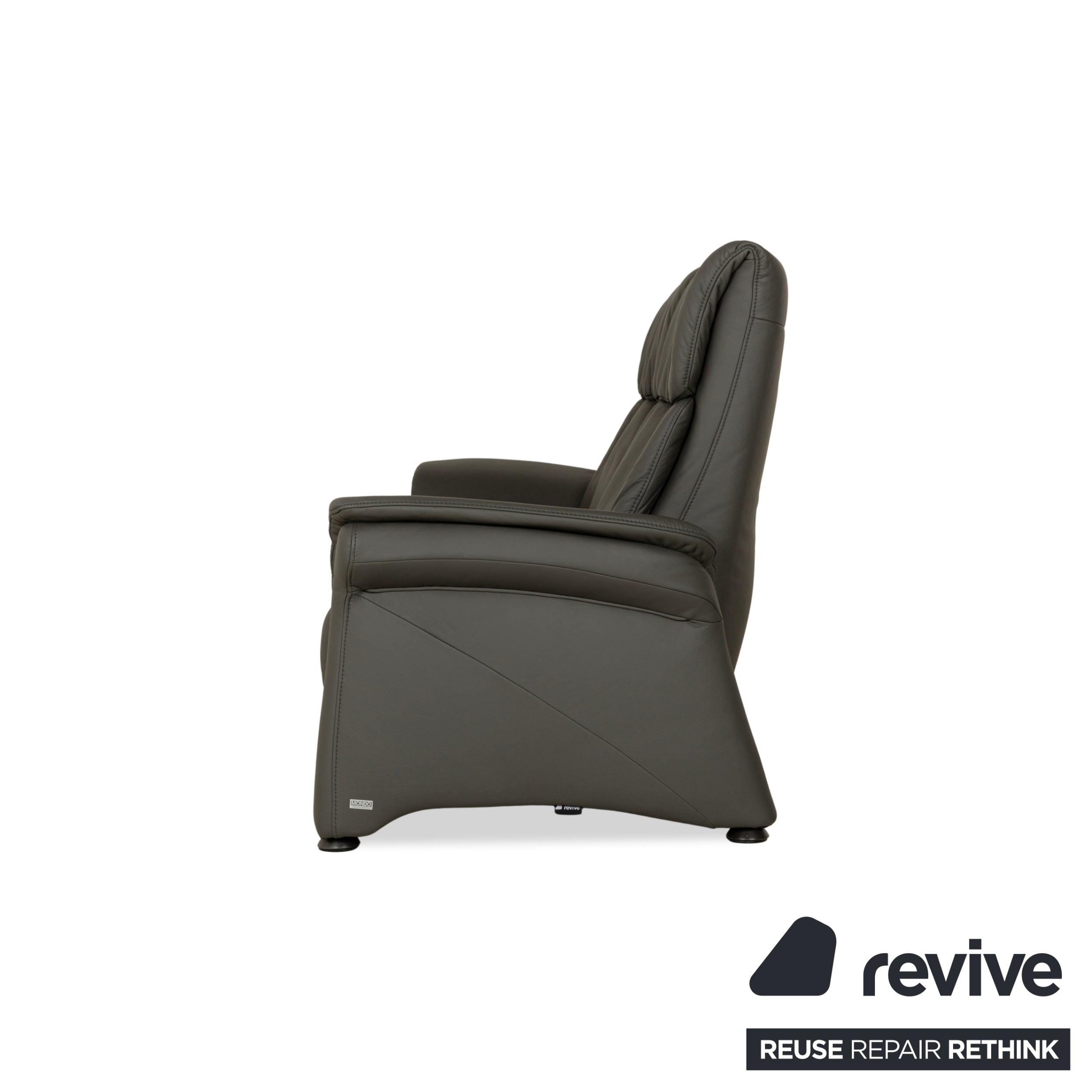 Mondo Varia Leder Dreisitzer Grau Sofa Couch