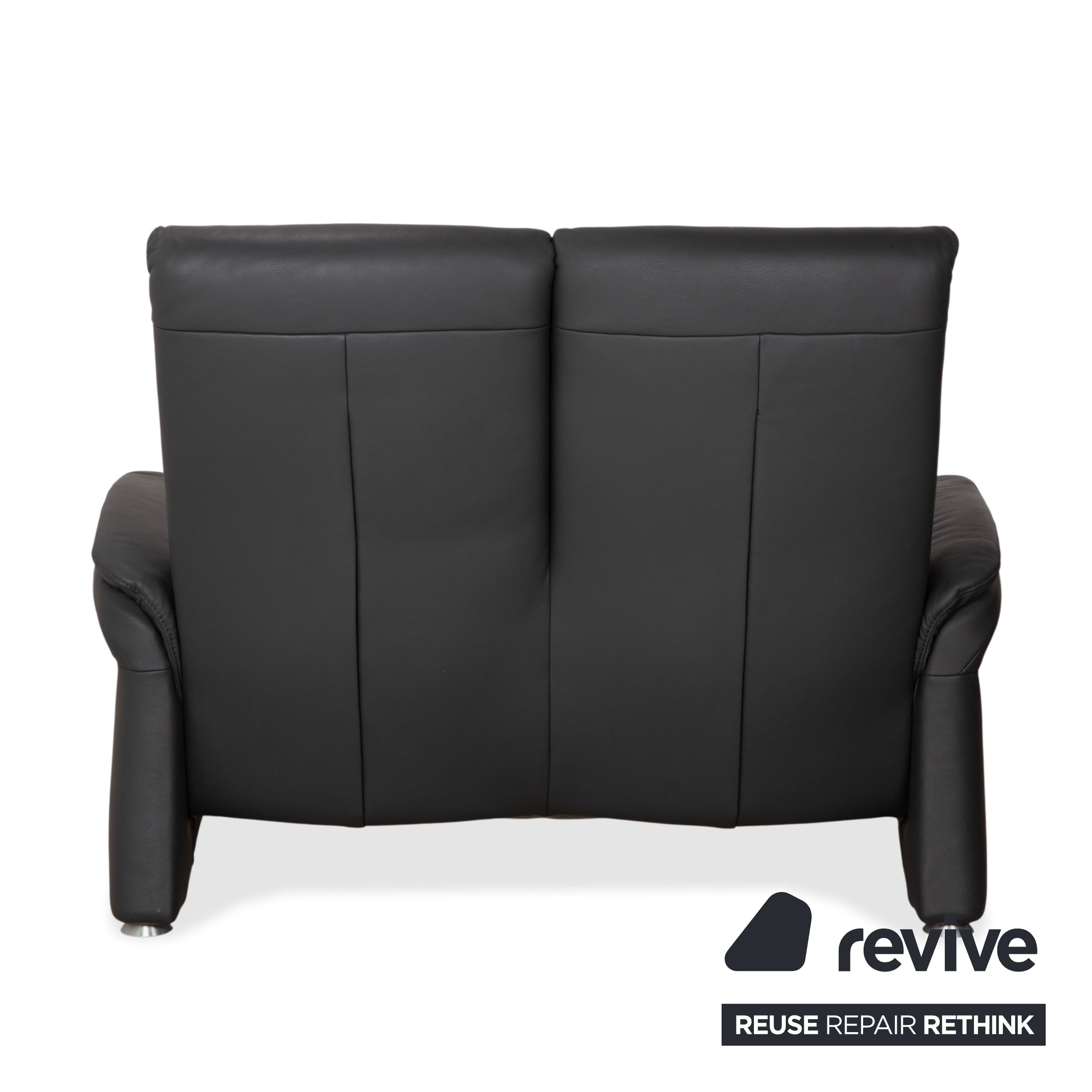 Mondo Varia deux places en cuir, gris anthracite foncé