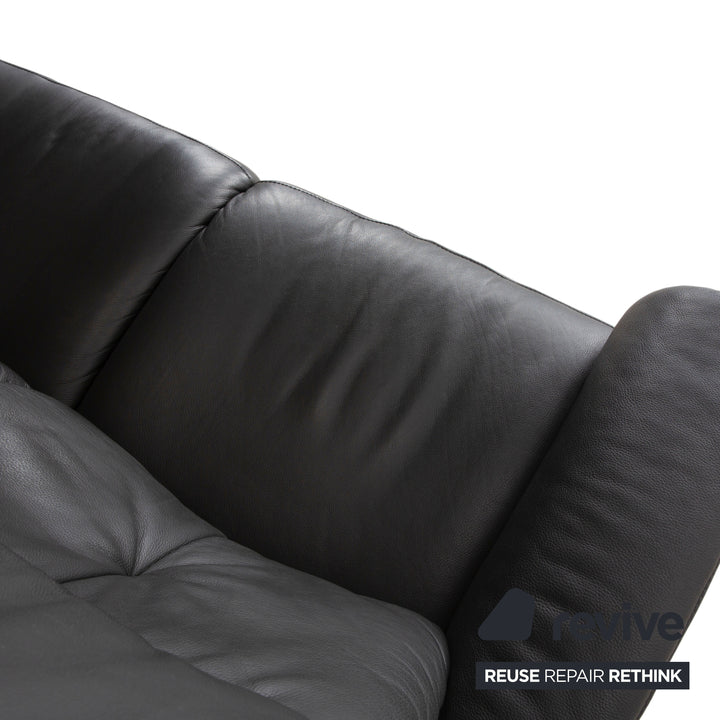 Mondo Varia Leder Zweisitzer Dunkelgrau Anthrazit