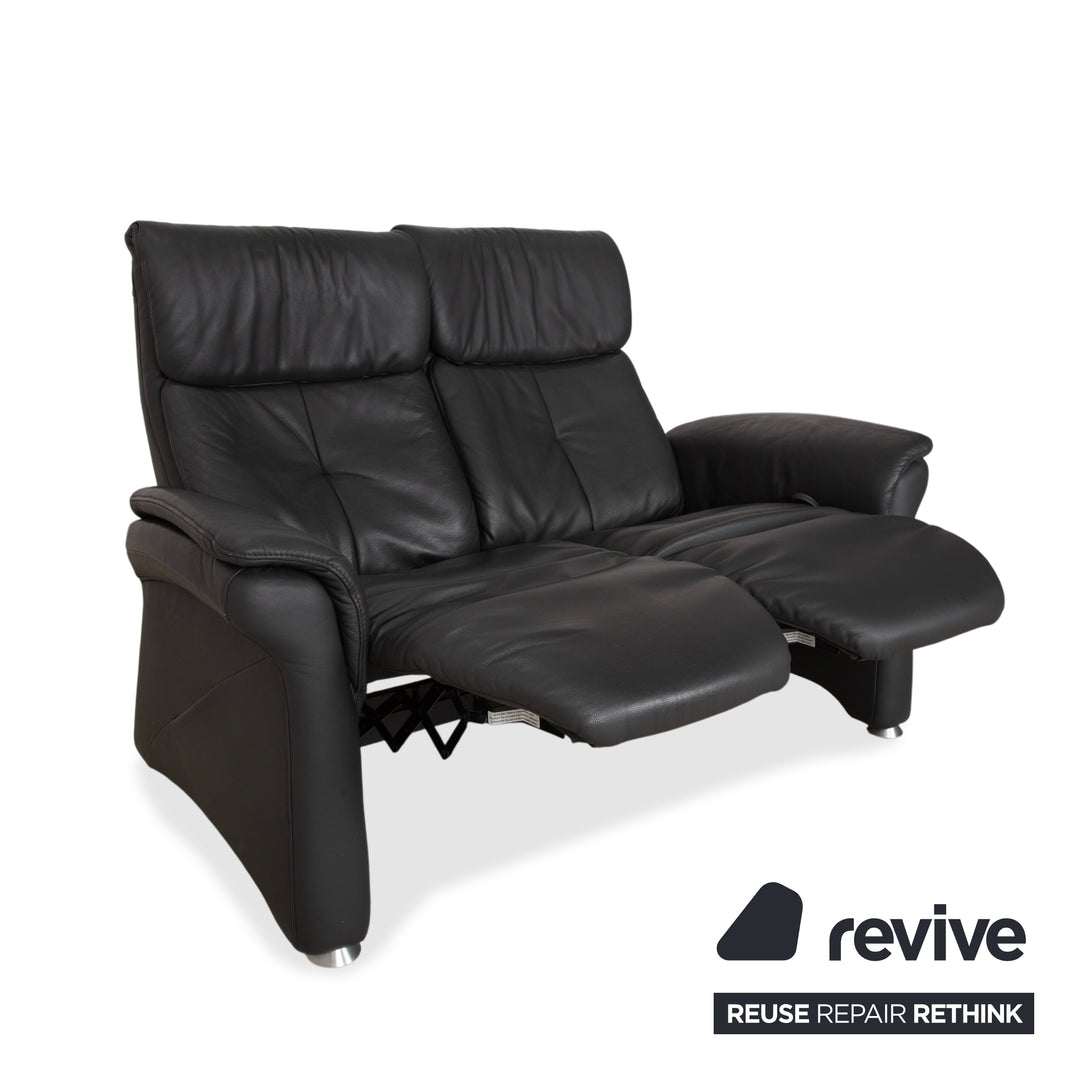 Mondo Varia leather two-seater dark grey anthracite manual function