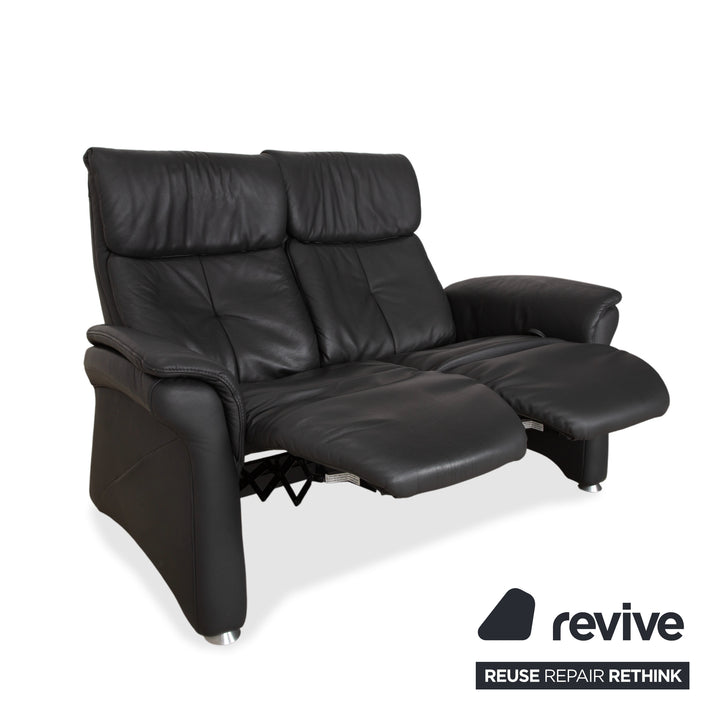 Mondo Varia leather two-seater dark grey anthracite manual function