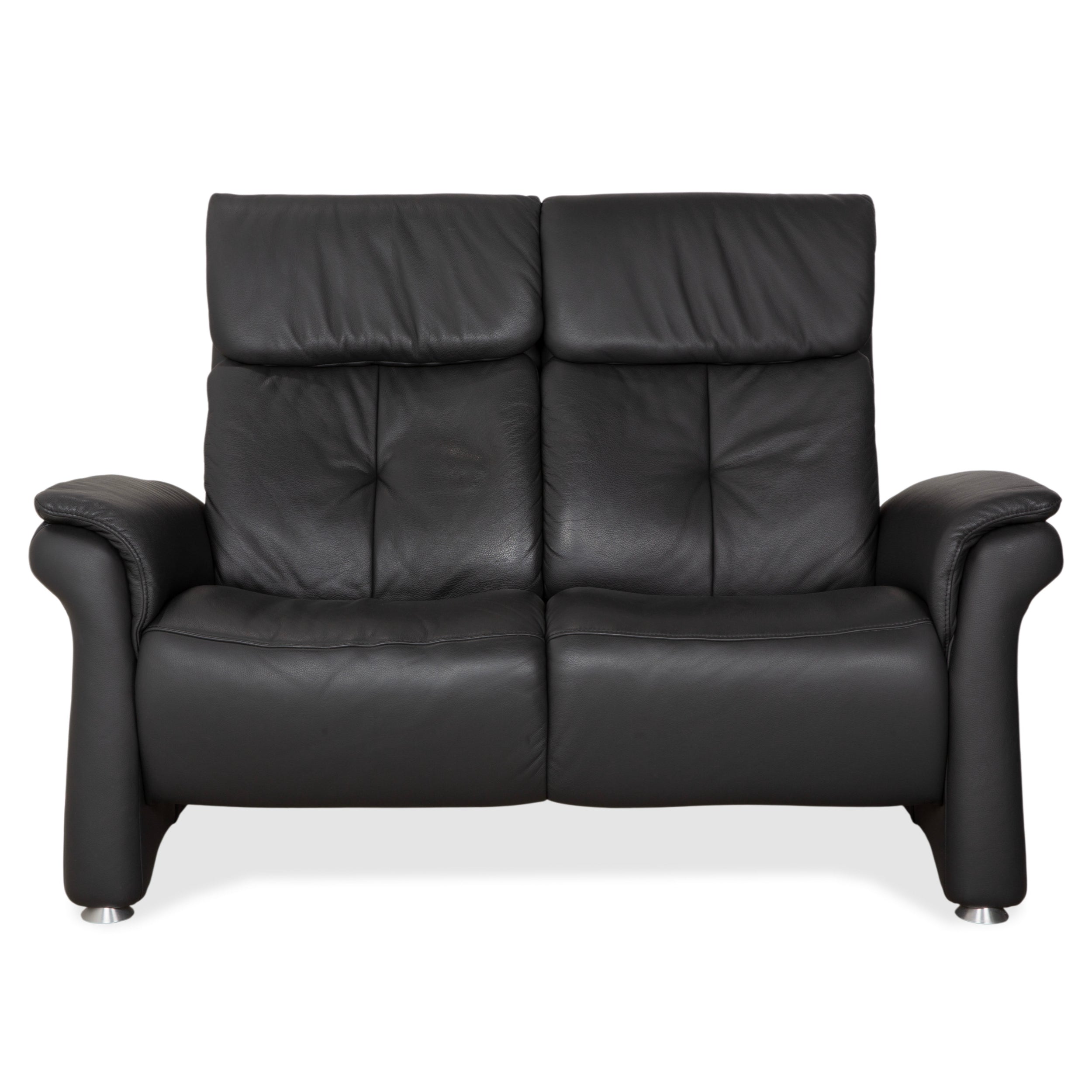 Mondo Varia deux places en cuir, gris anthracite foncé