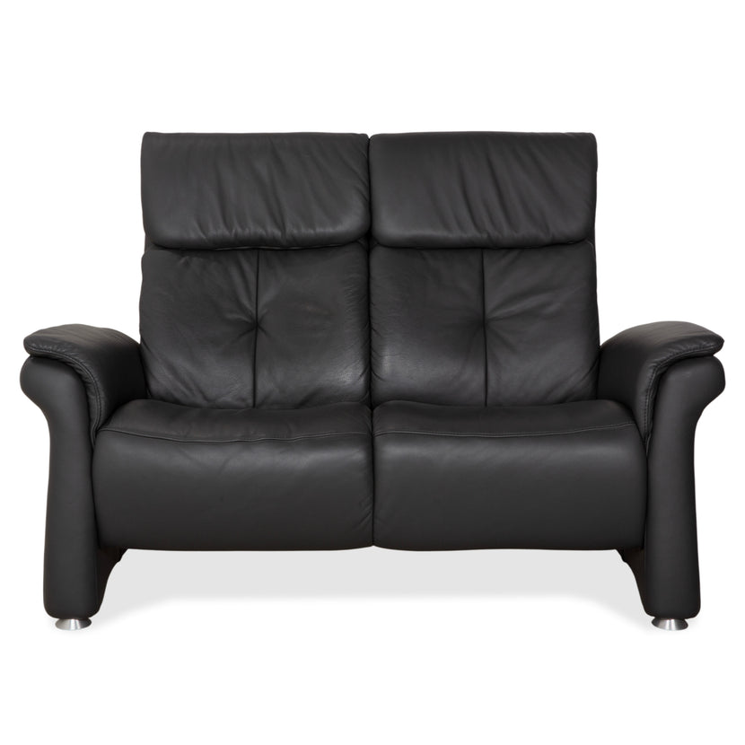 Mondo Varia deux places en cuir, gris anthracite foncé