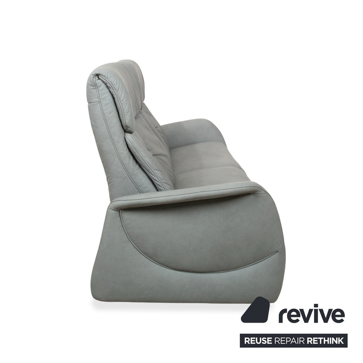 Mondo Varia Leder Zweisitzer Grau Blau elektrische Funktion Sofa Couch