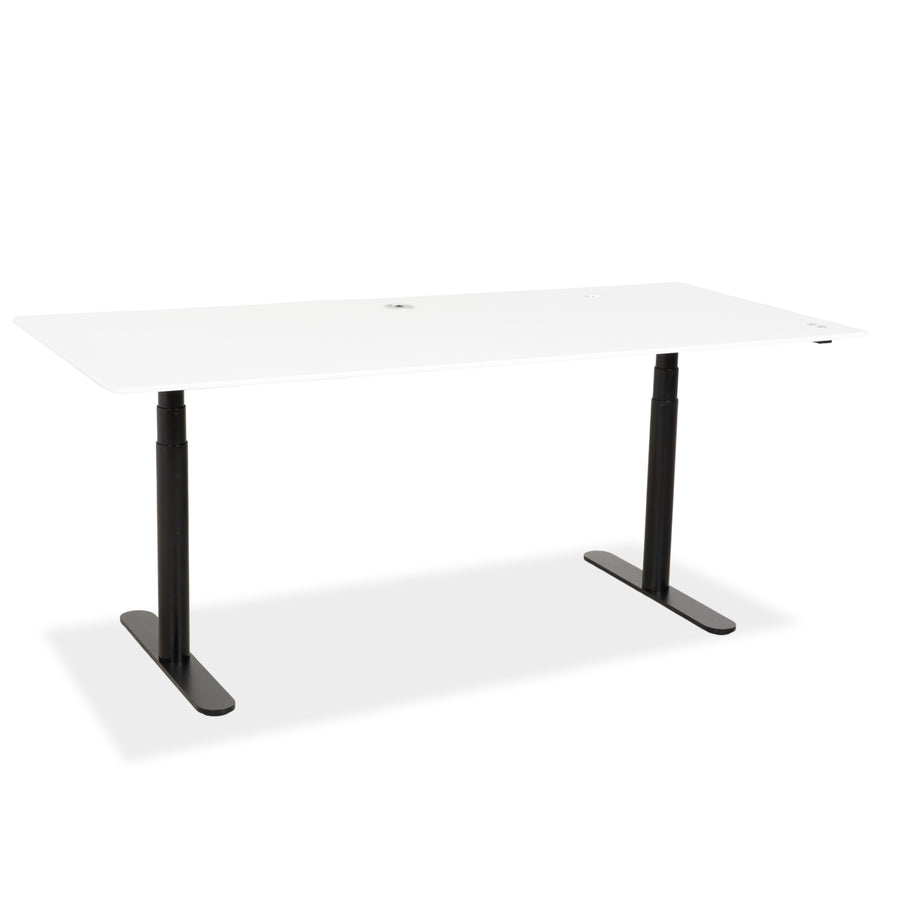 Montana HiLow Holz Schreibtisch Weiß elektrische Funktion