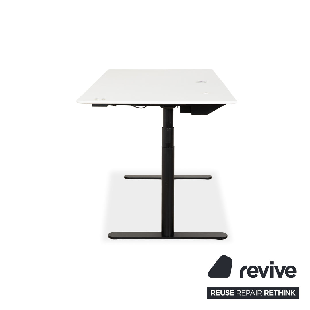 Montana HiLow Holz Schreibtisch Weiß elektrische Funktion