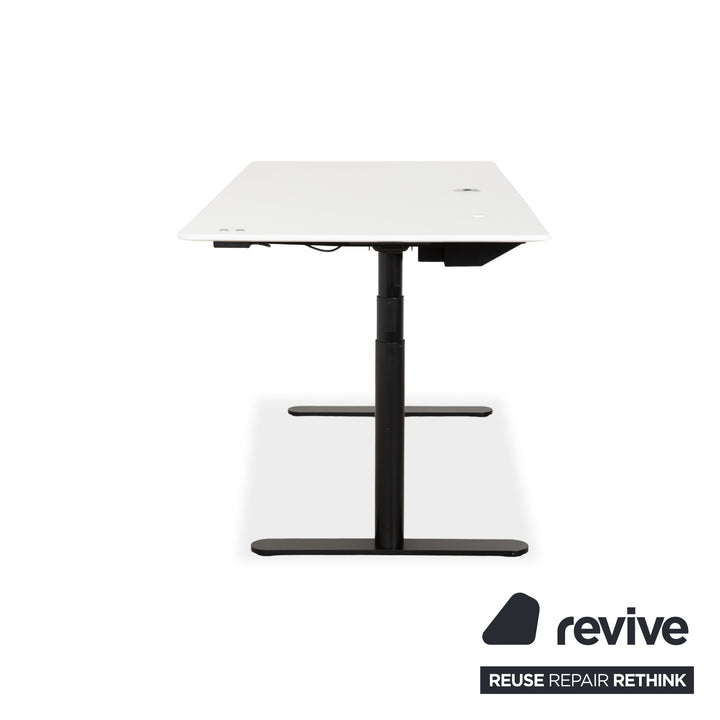 Montana HiLow Holz Schreibtisch Weiß elektrische Funktion