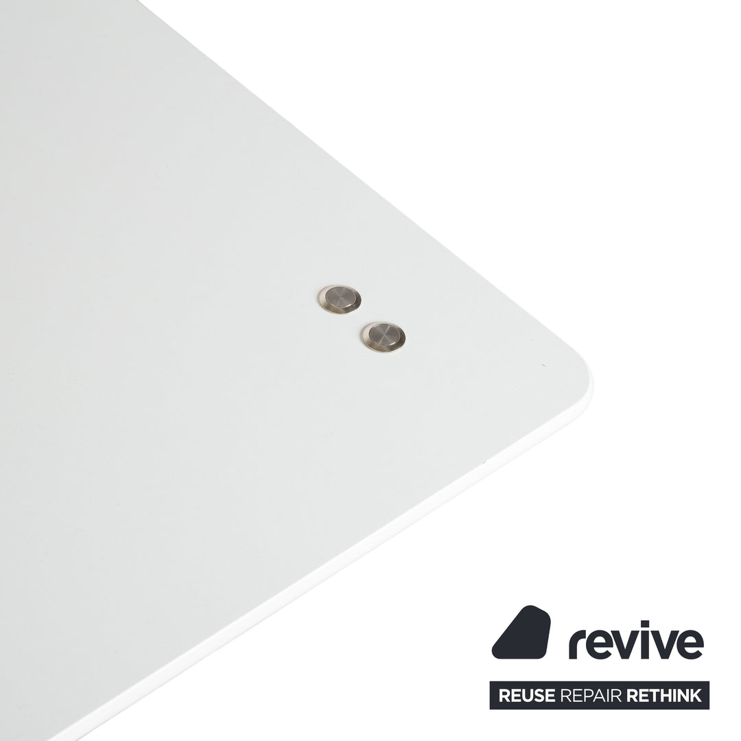 Montana HiLow Holz Schreibtisch Weiß elektrische Funktion