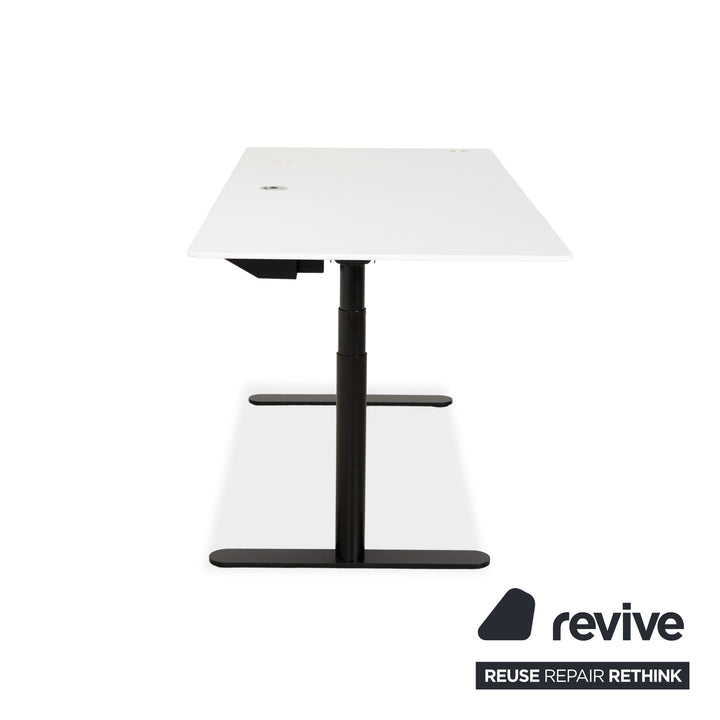 Montana HiLow Holz Schreibtisch Weiß elektrische Funktion