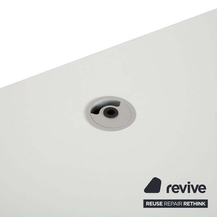 Montana HiLow Holz Schreibtisch Weiß elektrische Funktion