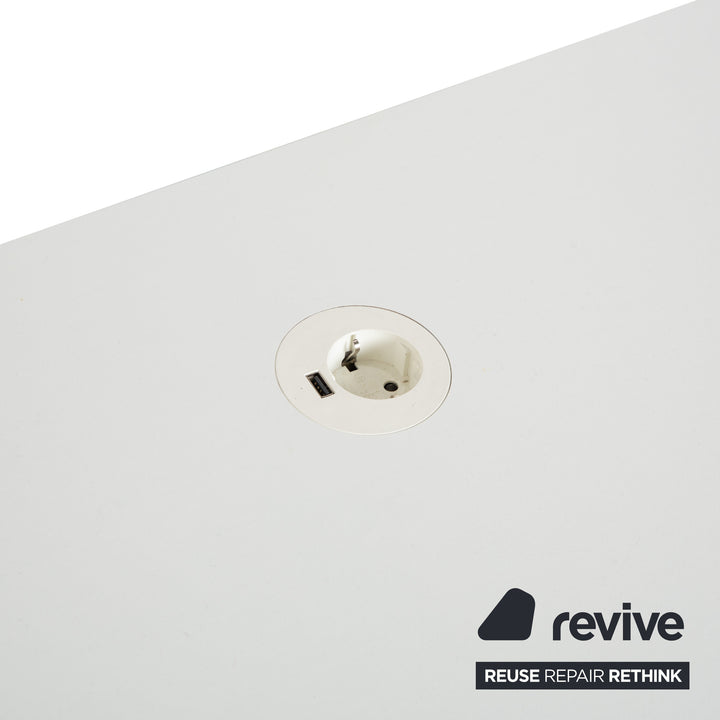 Montana HiLow Holz Schreibtisch Weiß elektrische Funktion