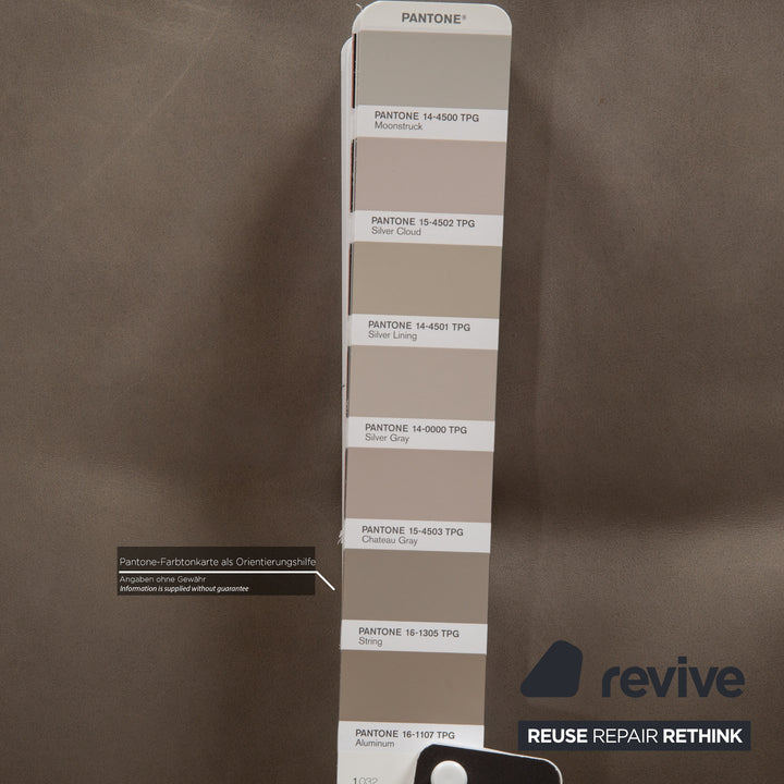 Montis Axel Leder Sessel Garnitur Grau Greige sx Sessel