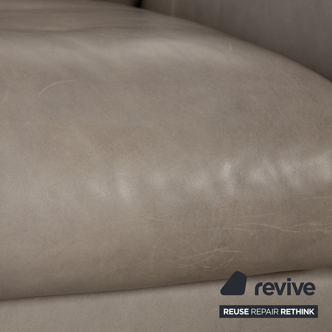 Montis Axel Leder Sessel Garnitur Grau Greige sx Sessel