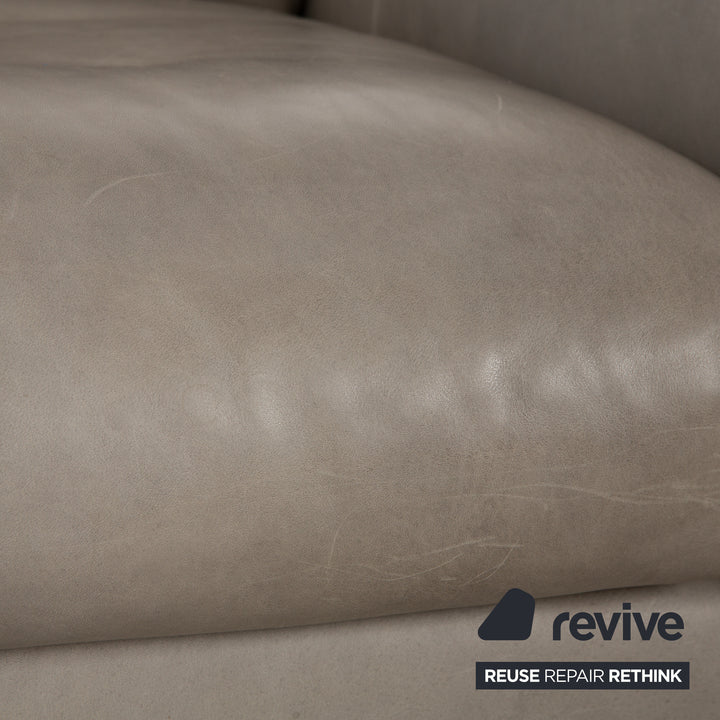 Montis Axel Leder Sessel Garnitur Grau Greige sx Sessel