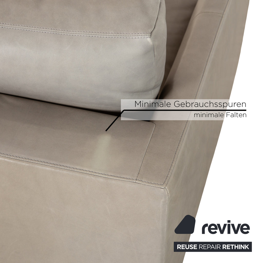 Montis Axel Leder Sessel Garnitur Grau Greige sx Sessel