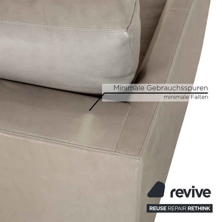 Montis Axel Leder Sessel Garnitur Grau Greige sx Sessel