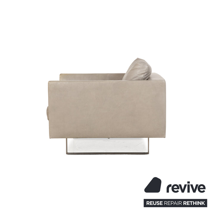 Montis Axel Leder Sessel Garnitur Grau Greige sx Sessel