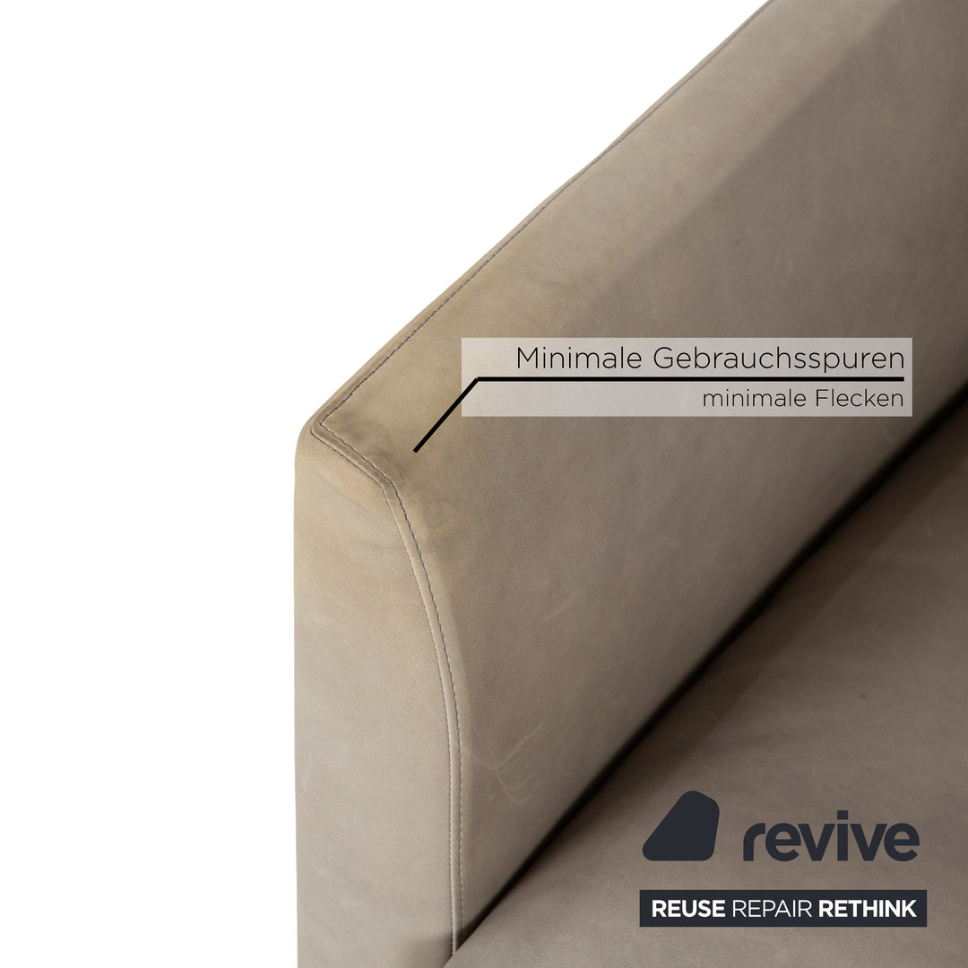 Montis Axel Leder Sessel Grau Greige