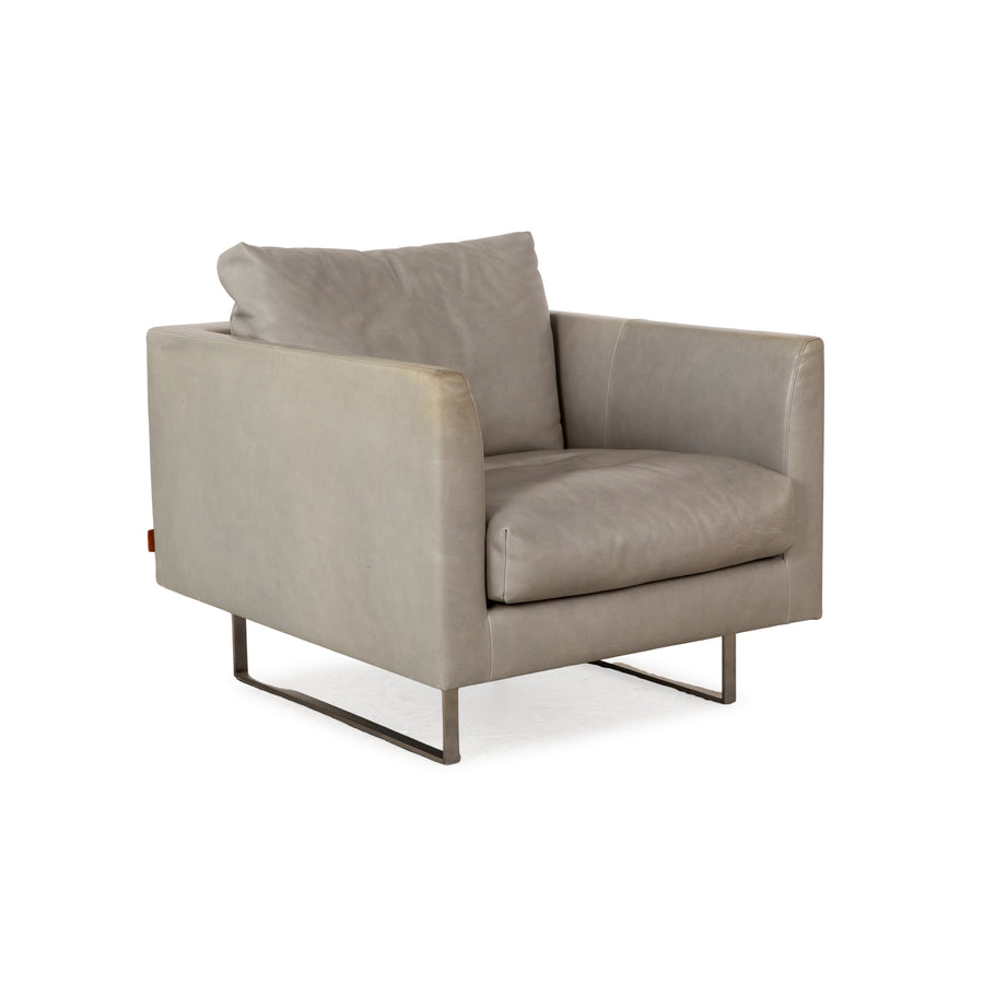 Montis Axel Leather Armchair Grey Greige