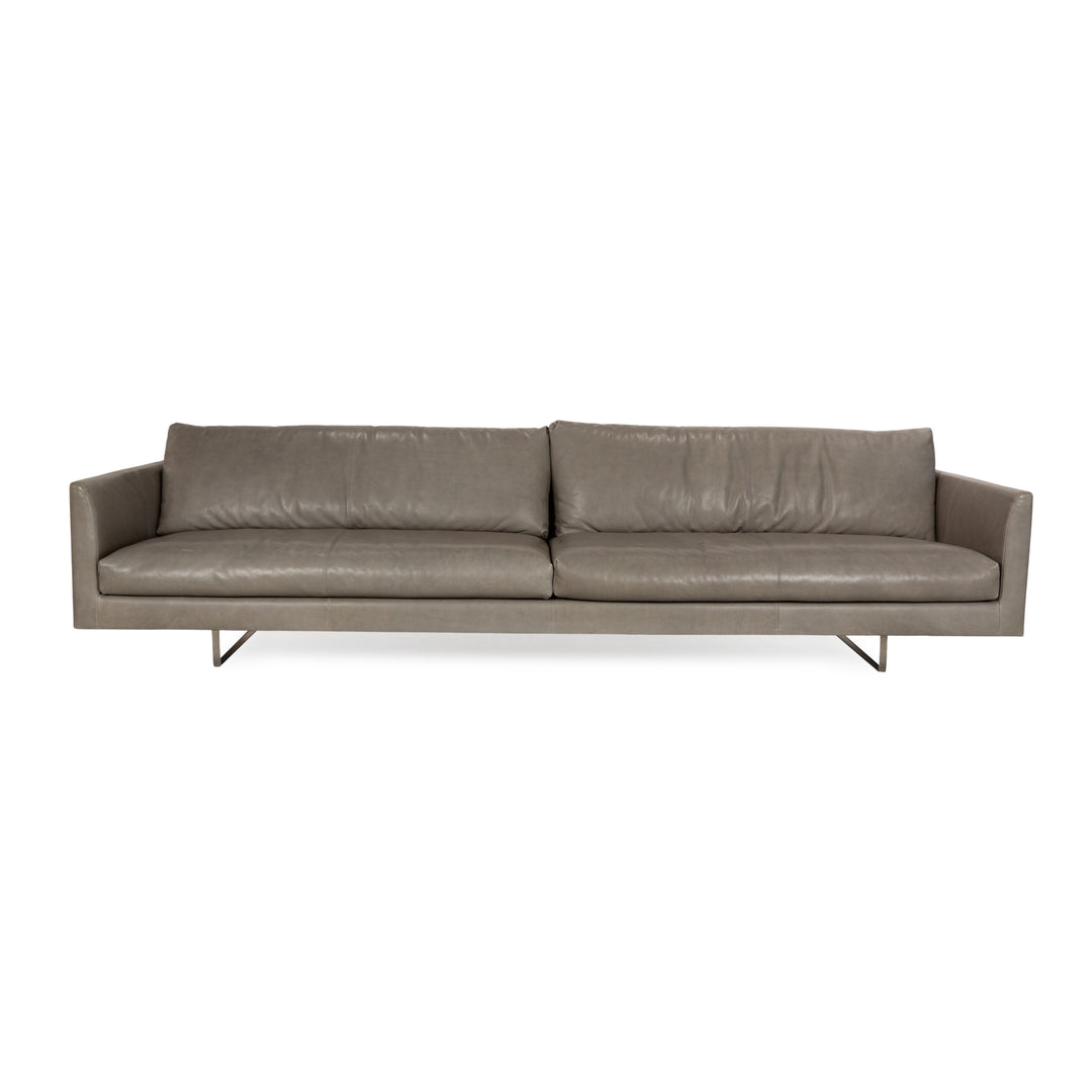 Montis Axel Leather Four-Seater Gray Sofa Couch