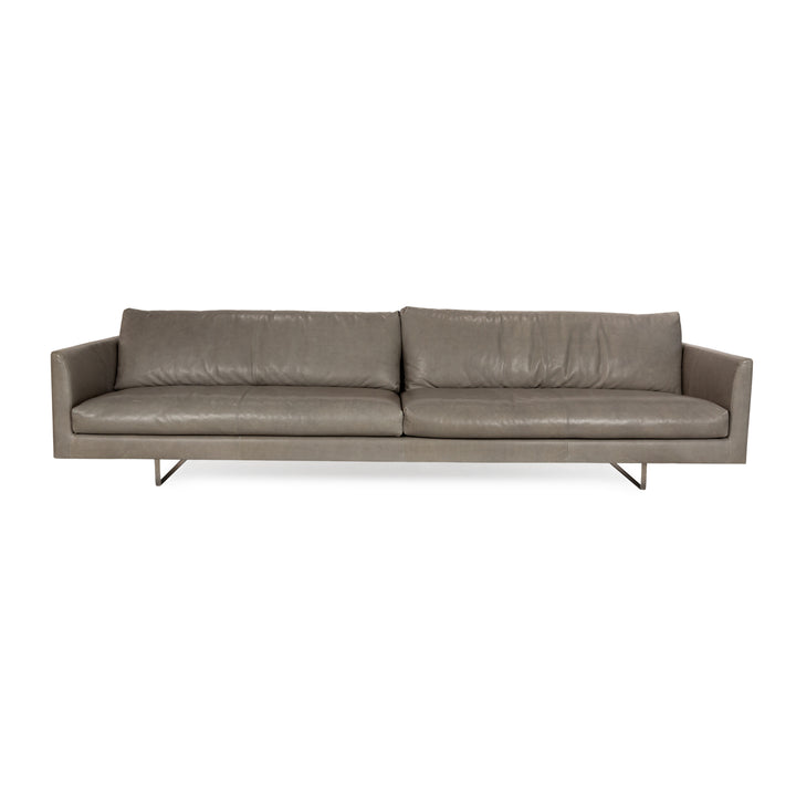 Montis Axel Leather Four-Seater Gray Sofa Couch