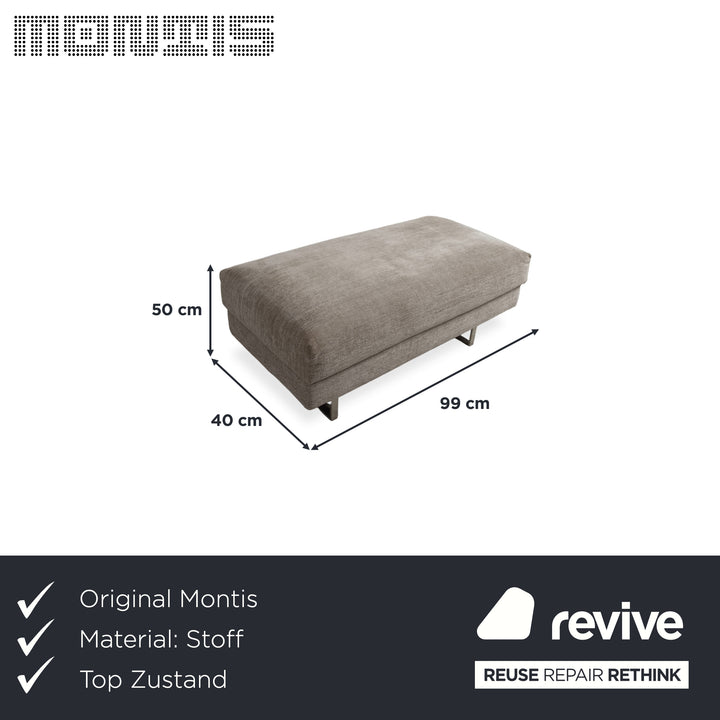 Montis Axel Stoff Hocker Grau