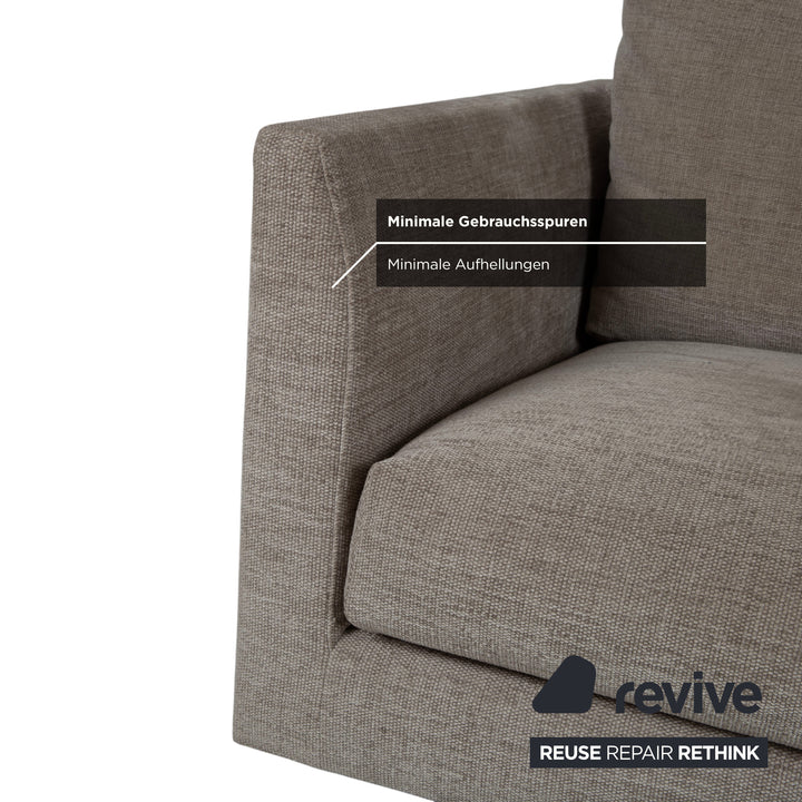 Canapé quatre places en tissu gris Montis Axel
