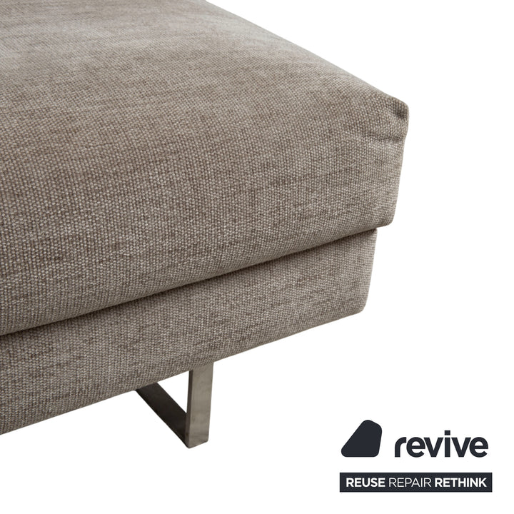 Tabouret quatre places en tissu Montis Axel, canapé gris