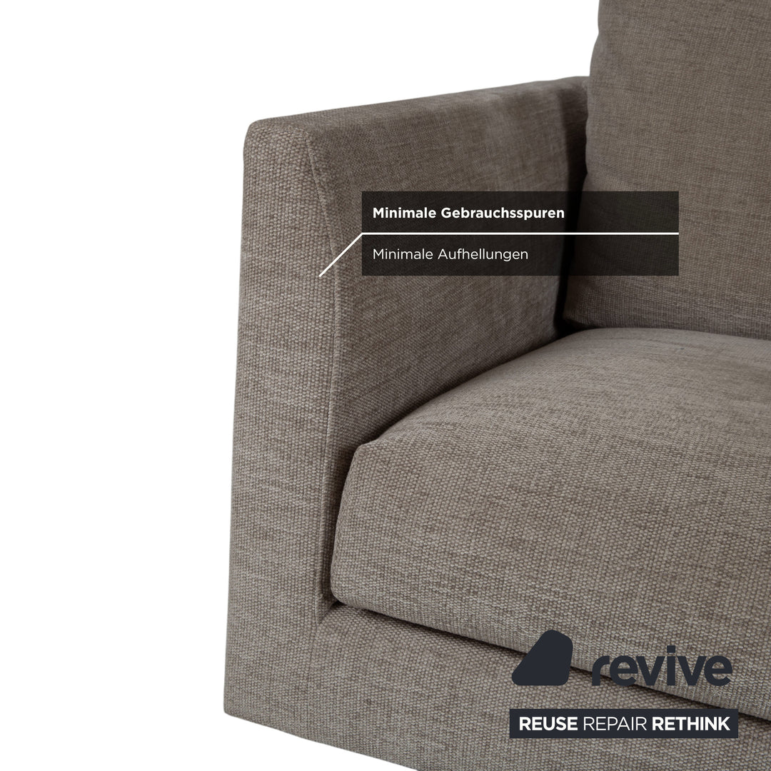 Montis Axel Stoff Viersitzer Hocker Grau Sofa Couch