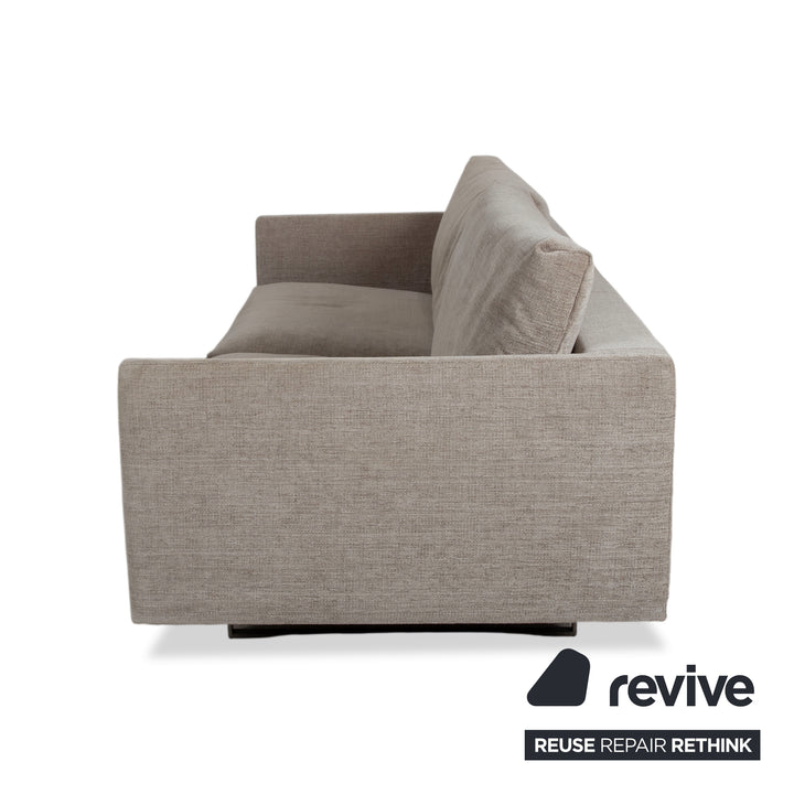 Tabouret quatre places en tissu Montis Axel, canapé gris