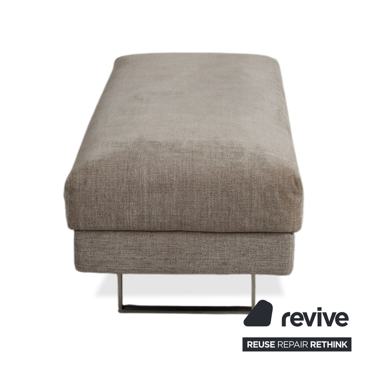 Tabouret quatre places en tissu Montis Axel, canapé gris