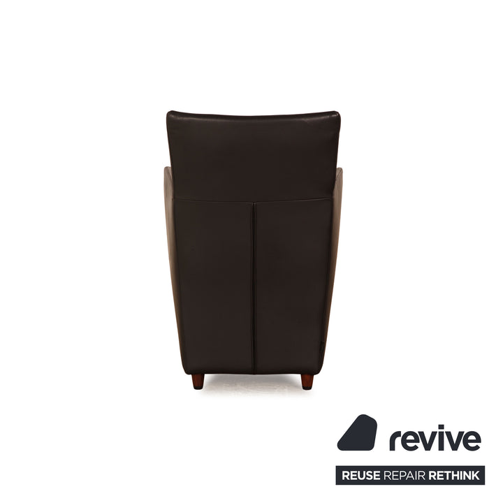 Montis leather armchair set black 2x armchairs