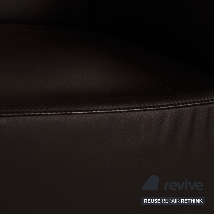Montis leather armchair set black 2x armchairs