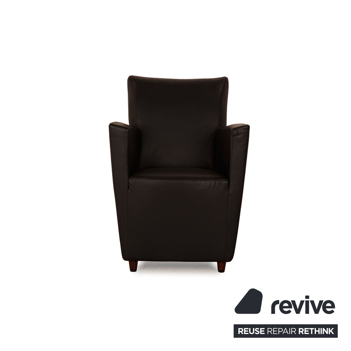 Montis Leather Armchair Black