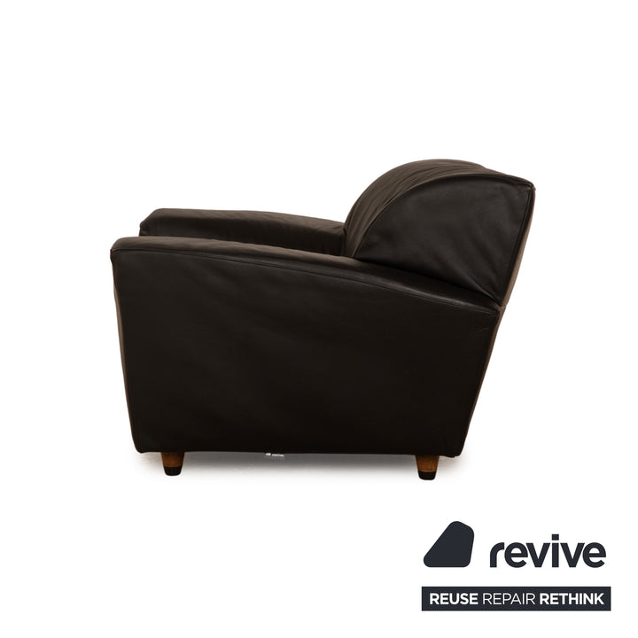 Montis Leather Armchair Black Loveseat