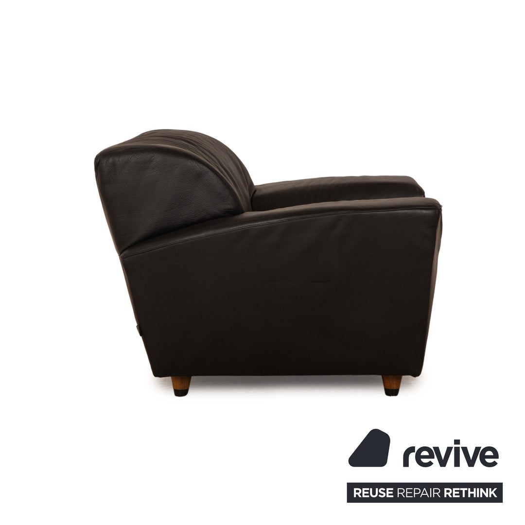 Montis Leather Armchair Black Loveseat