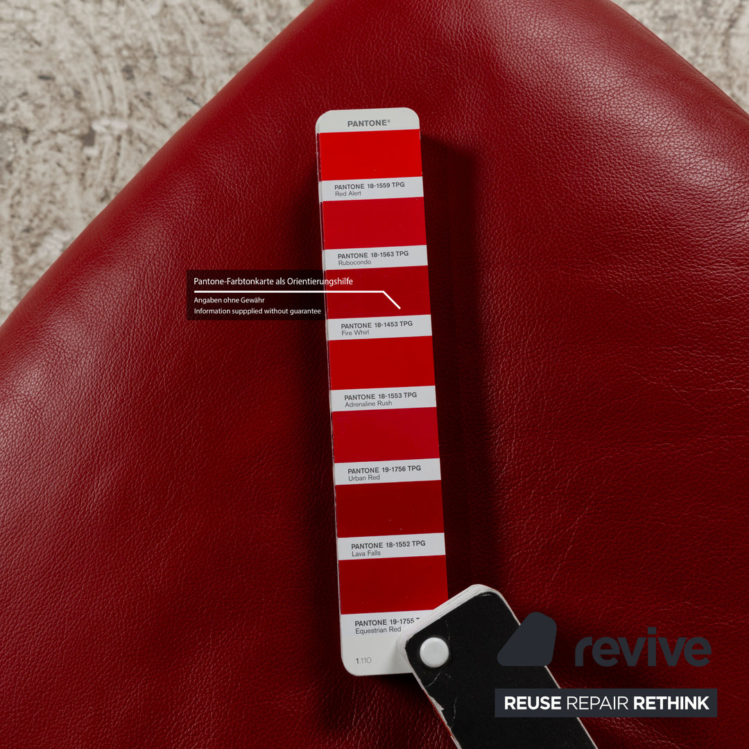 Montis Loge Leather Stool Red