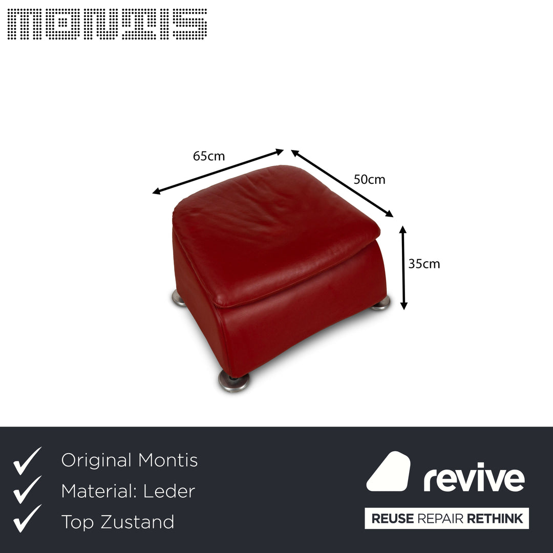Montis Loge Leather Stool Red
